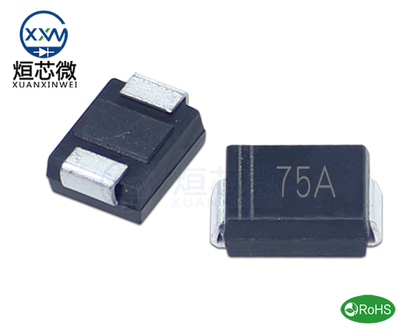 P6SMB75A參數(shù),TVS二極管P6SMB75A瞬態(tài)(變)抑制二極管